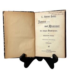 Alphonse Daudet Fahrten und Abenteuer des jungen Shakespeare German Book 1906